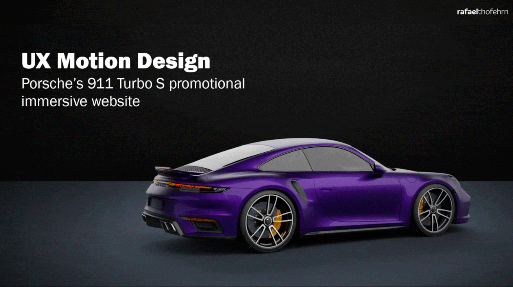 911 Turbo S — Interactive Website