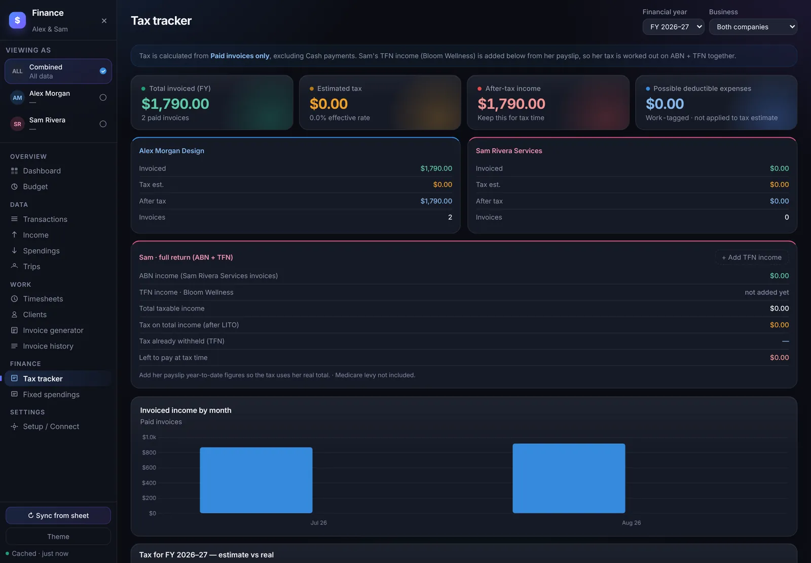 Raf's Financial Dashboard — screenshot 8