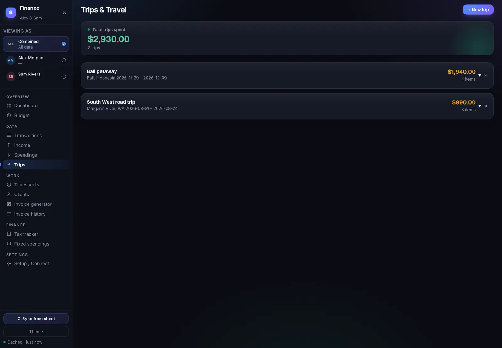 Raf's Financial Dashboard — screenshot 9