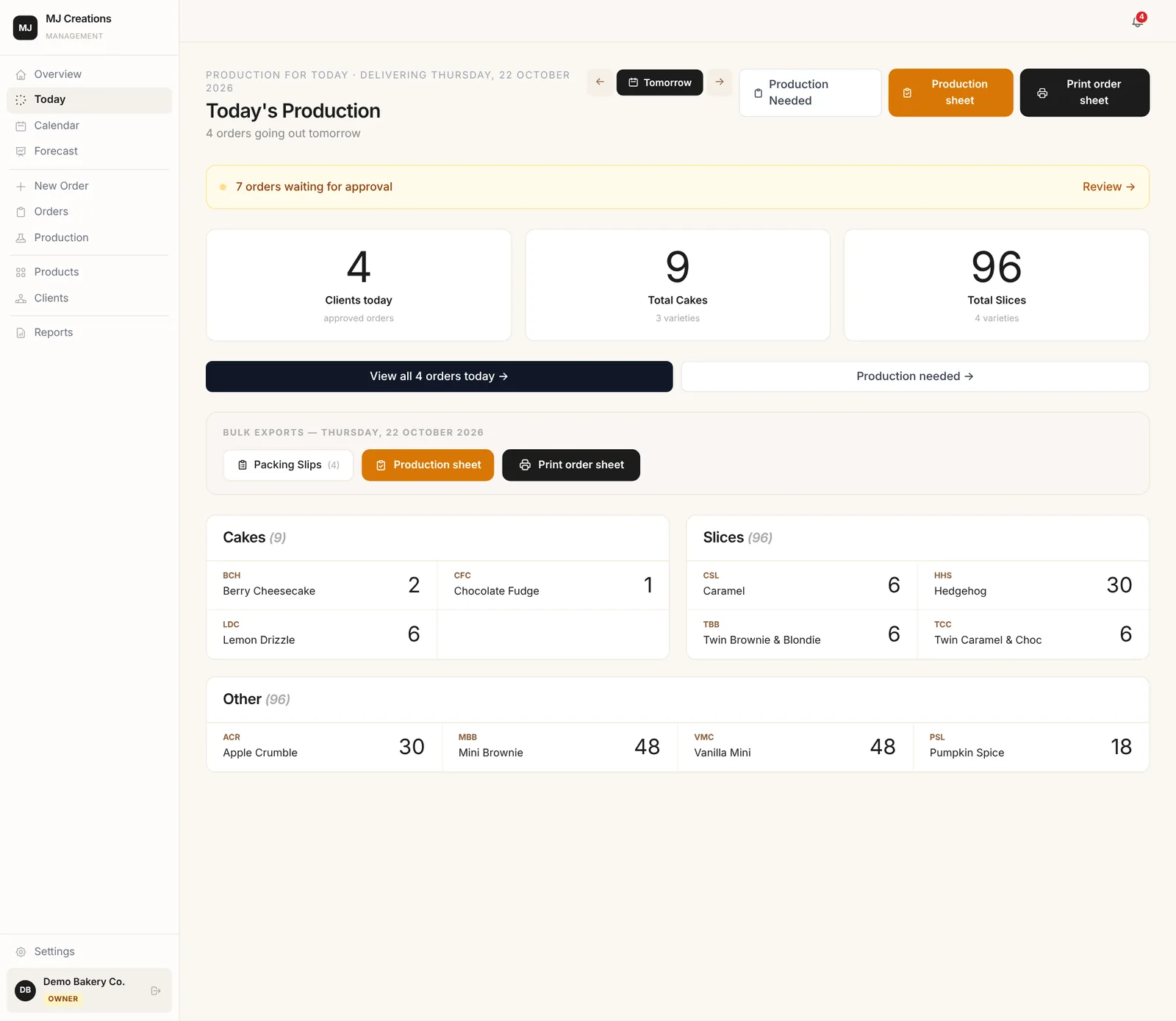 MJ Creations — Order System — screenshot 5