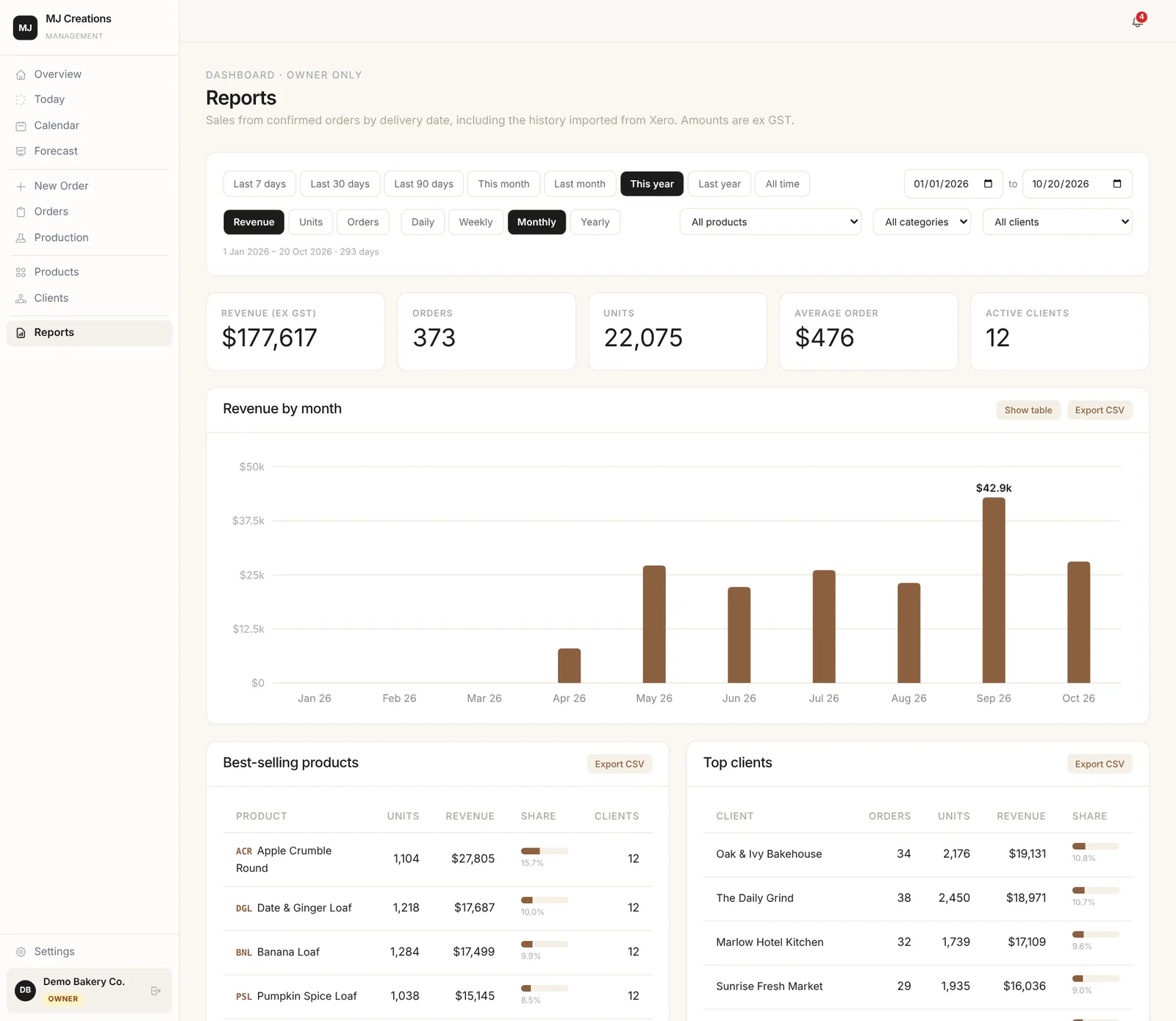 MJ Creations — Order System — screenshot 7