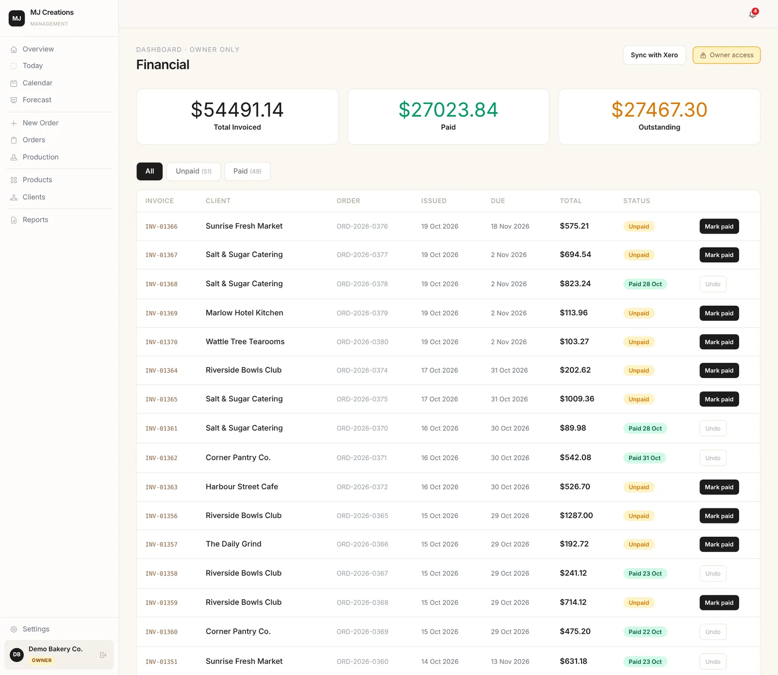 MJ Creations — Order System — screenshot 8