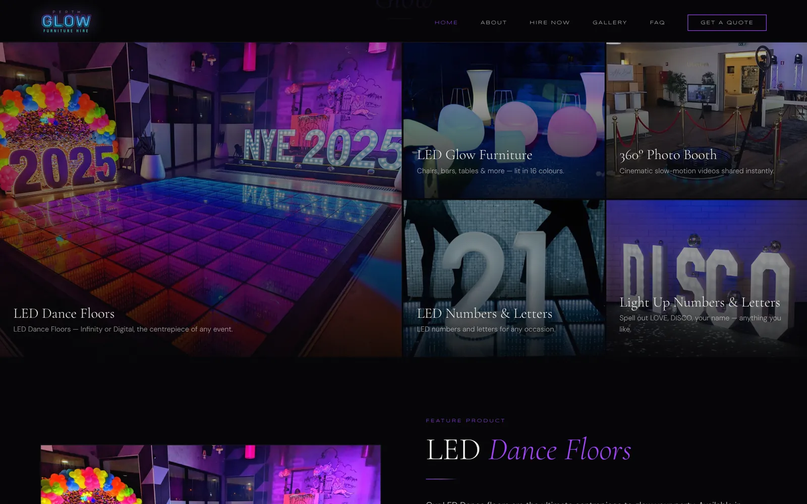 Perth Glow — Website — screenshot 4