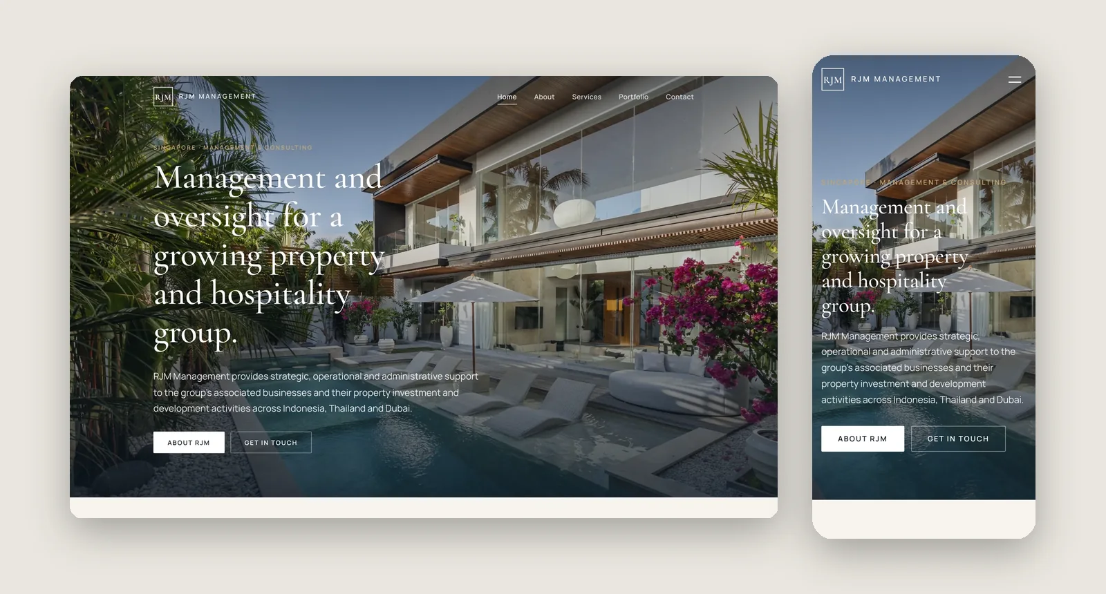 RJM Management — Website — screenshot 1