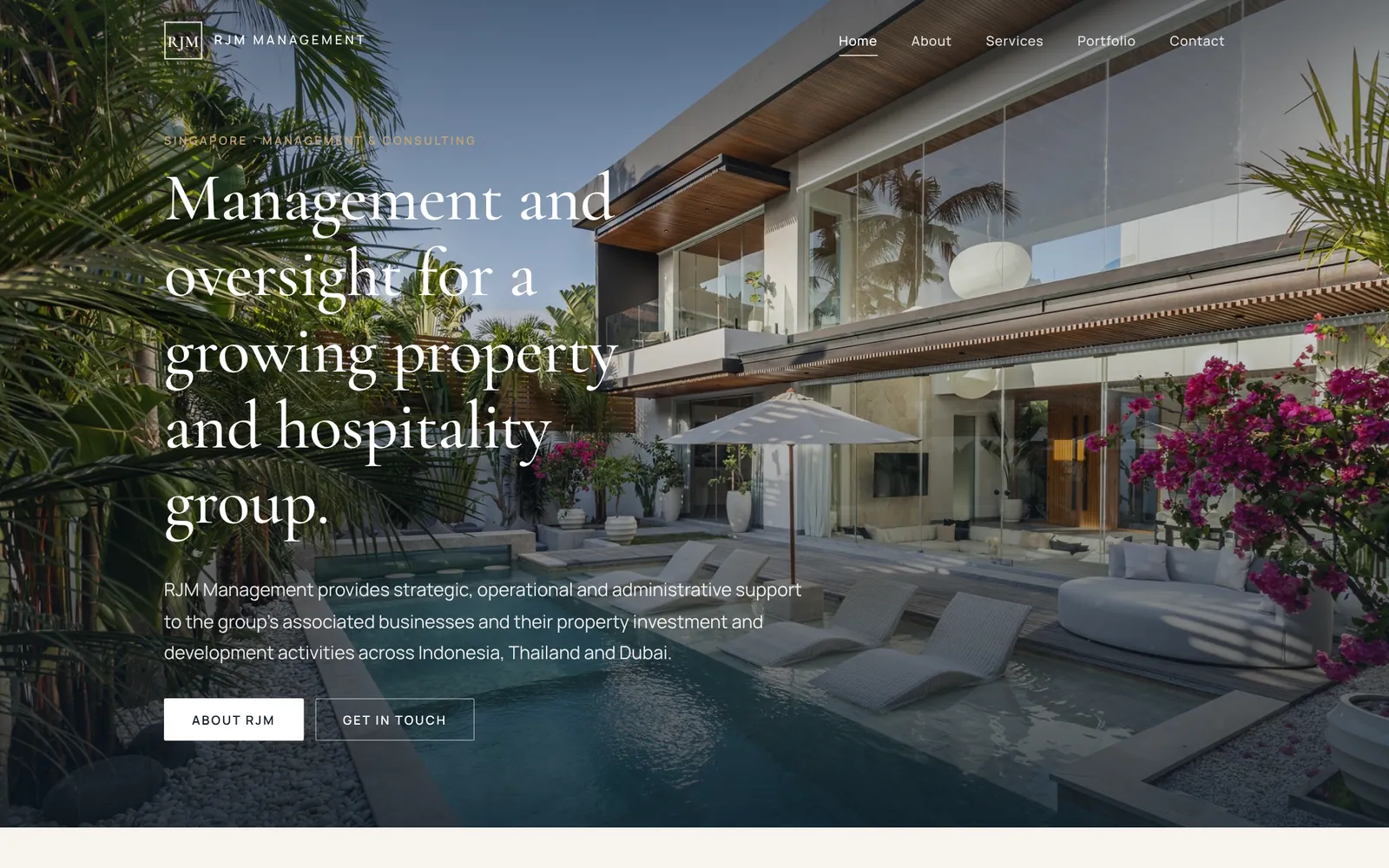 RJM Management — Website — screenshot 2
