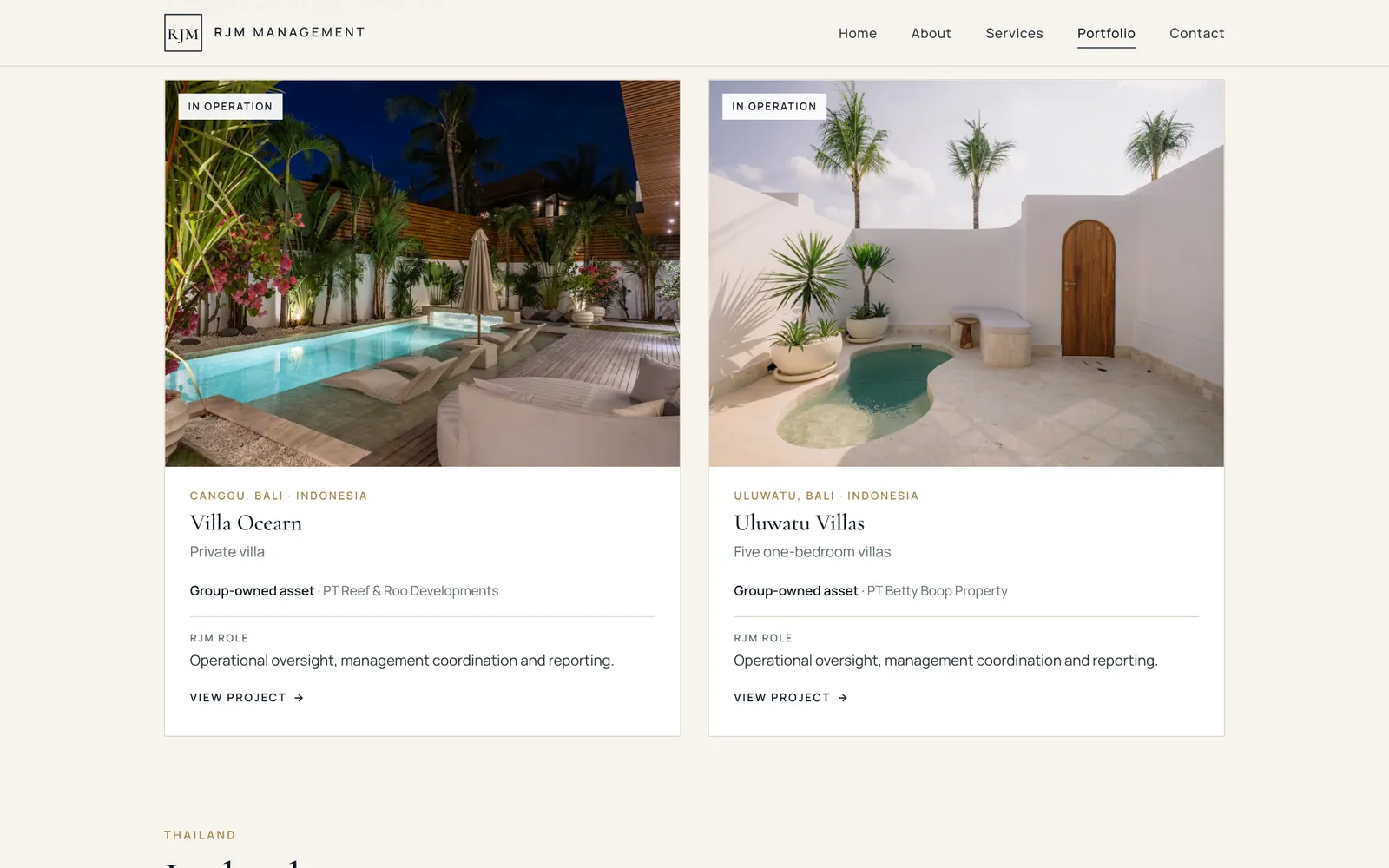 RJM Management — Website — screenshot 4